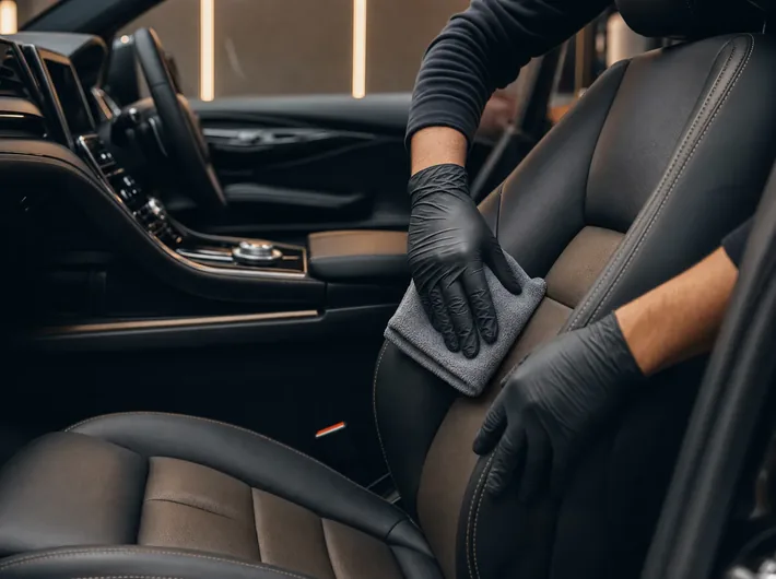 Interior deep clean and leather treatment