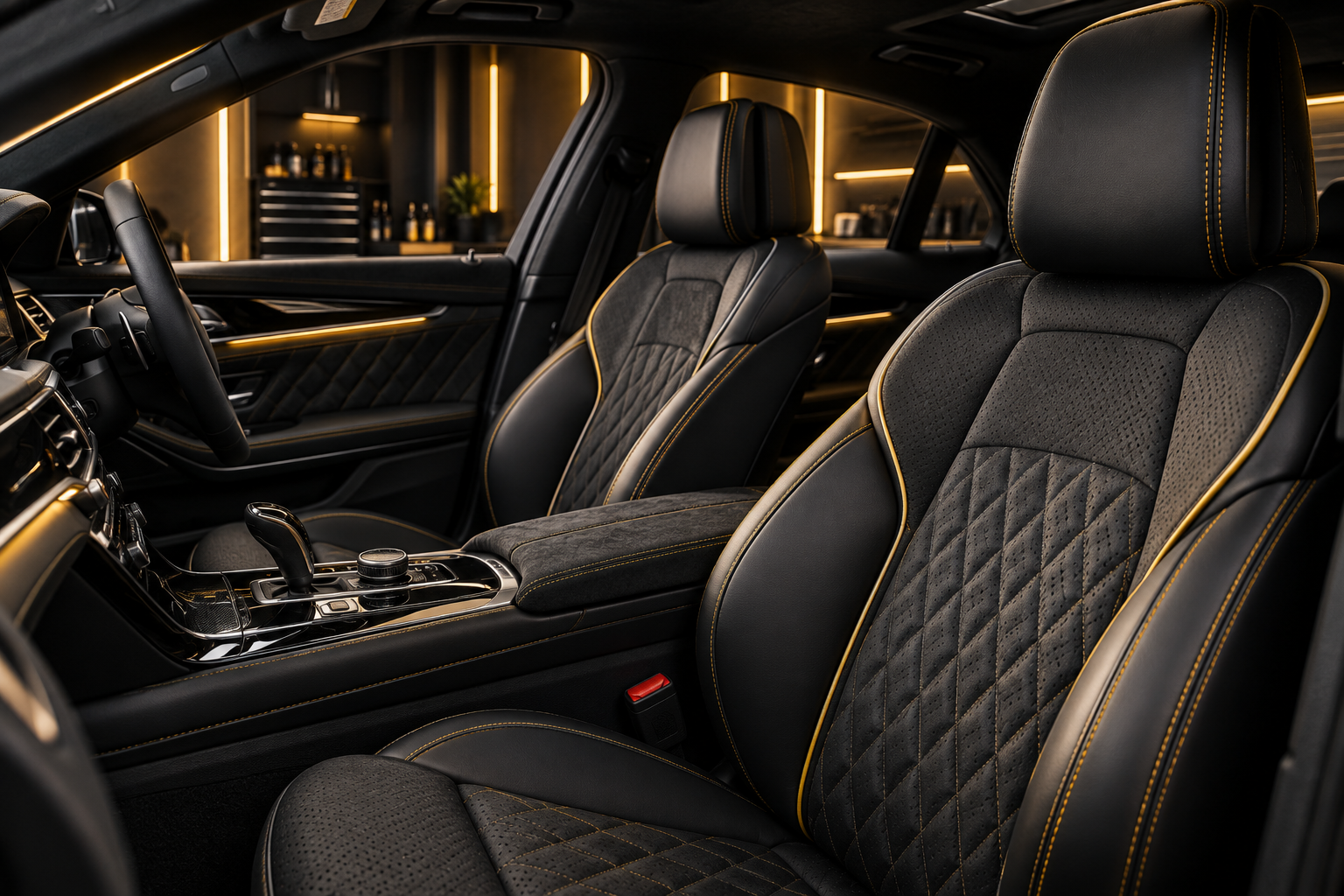 Interior deep clean and leather treatment